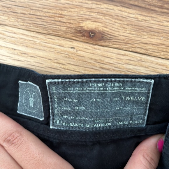 All Saints Black linen shorts - Picture 4 of 4